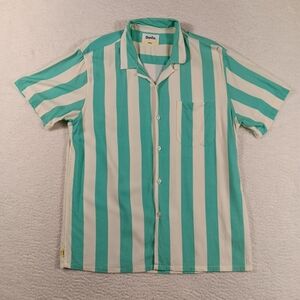 Duvin Design Shirt Mens Medium Shirt Sleeve Loop Collar Camp Rayon